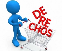 Imagen de ilustración de un muchacho con un carro de supermercado